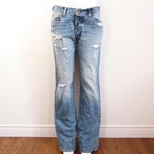y2k abercrombie baggy distressed jeans grunge indie sleaze size W34 L34